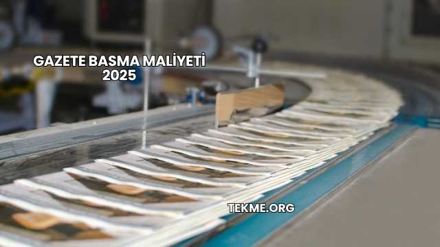 Gazete Basma Maliyeti 2025