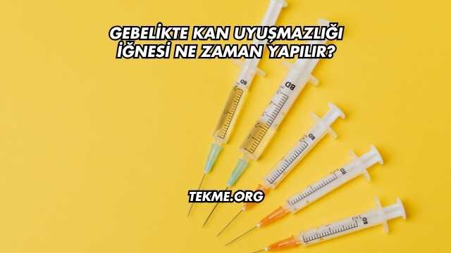 Gebelikte Tetanoz Aşısı Ne Zaman Yapılır?