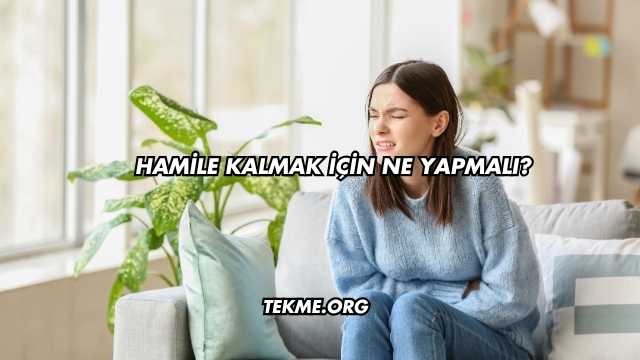 Hamile Kalmak İçin Ne Yapmalı?
