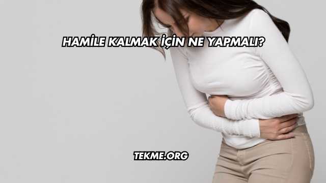 Hamile Kalmak İçin Ne Yapmalı?