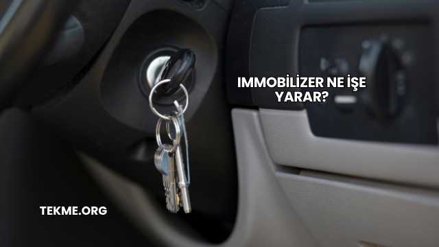 Immobilizer Ne İşe Yarar?