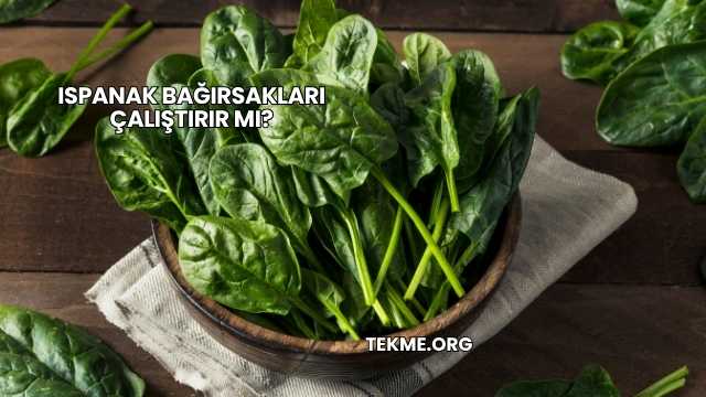Ispanak Bağırsakları Çalıştırır mı?