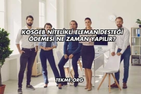 KOSGEB Nitelikli Eleman Desteği Ödemesi Ne Zaman Yapılır?