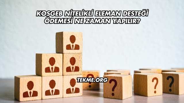 KOSGEB Nitelikli Eleman Desteği Ödemesi Ne Zaman Yapılır?