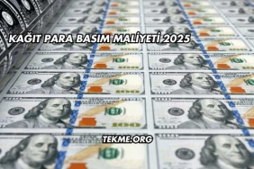 Kağıt Para Basım Maliyeti 2025