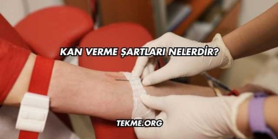 Kan Verme Şartları Nelerdir?