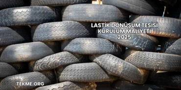 Lastik Dönüşüm Tesisi Kurulum Maliyeti 2025