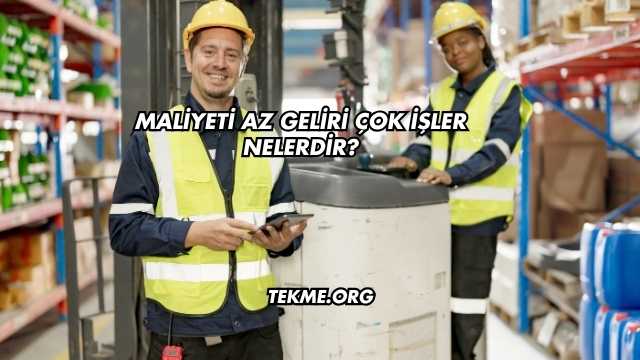 Maliyeti Az Geliri Çok İşler Nelerdir?