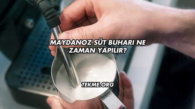 Maydanoz Süt Buharı Ne Zaman Yapılır?