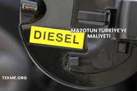 Mazotun Türkiye'ye Maliyeti