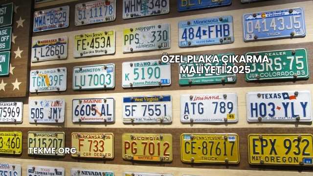 Özel Plaka Çıkarma Maliyeti 2025