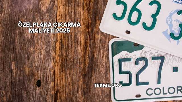 Özel Plaka Çıkarma Maliyeti 2025