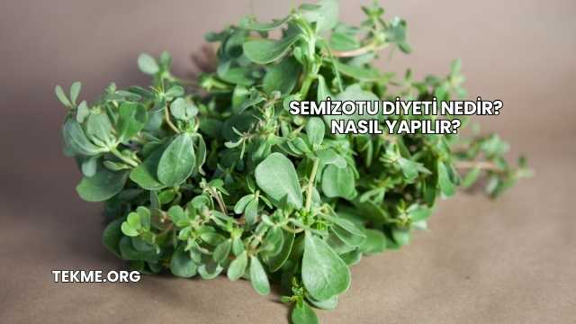 Semizotu Diyeti Nedir? Nasıl Yapılır?