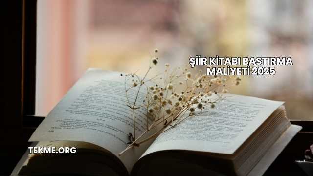 Şiir Kitabı Bastırma Maliyeti 2025