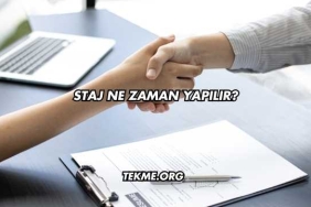 Staj Ne Zaman Yapılır?