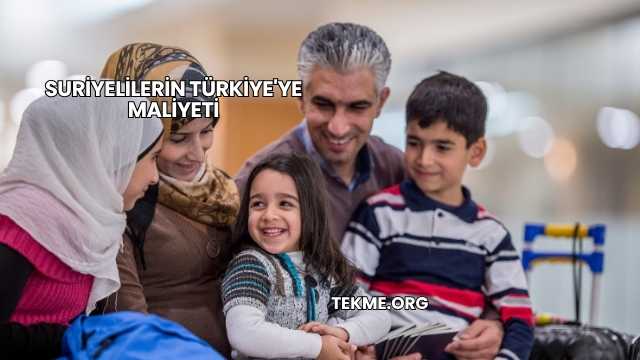 Suriyelilerin Türkiye'ye Maliyeti