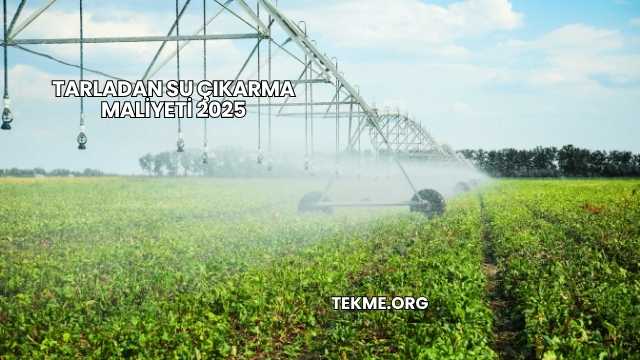 Tarladan Su Çıkarma Maliyeti 2025