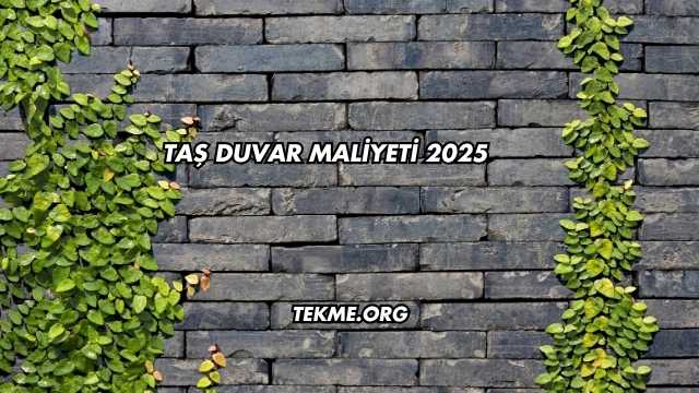 Taş Duvar Maliyeti 2025