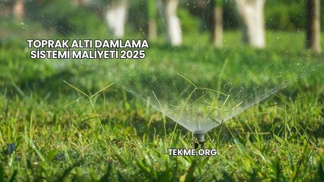 Toprak Altı Damlama Sistemi Maliyeti 2025