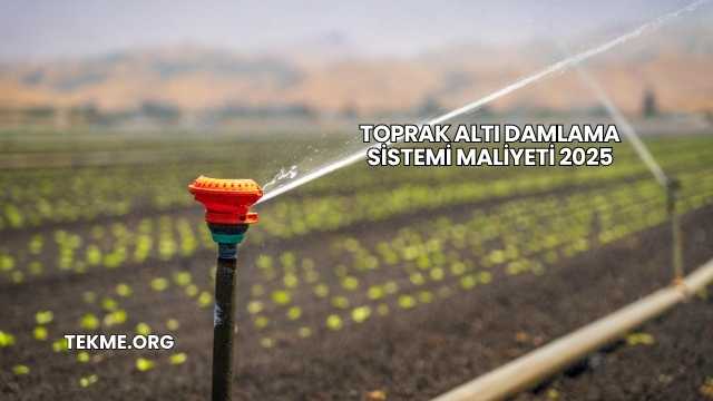 Toprak Altı Damlama Sistemi Maliyeti 2025