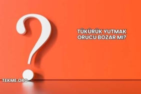 Tükürük Yutmak Orucu Bozar mı?
