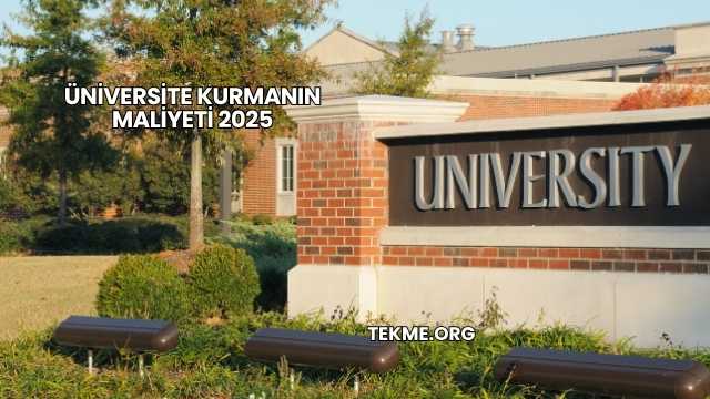 Üniversite Kurmanın Maliyeti 2025