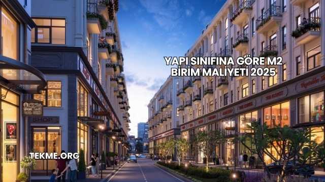 Yapı Sınıfına Göre m2 Birim Maliyeti 2025