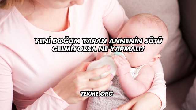Yeni Doğum Yapan Annenin Sütü Gelmiyorsa Ne Yapmalı?