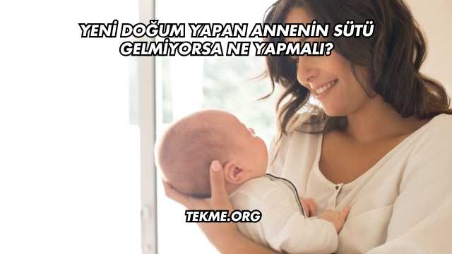 Yeni Doğum Yapan Annenin Sütü Gelmiyorsa Ne Yapmalı?