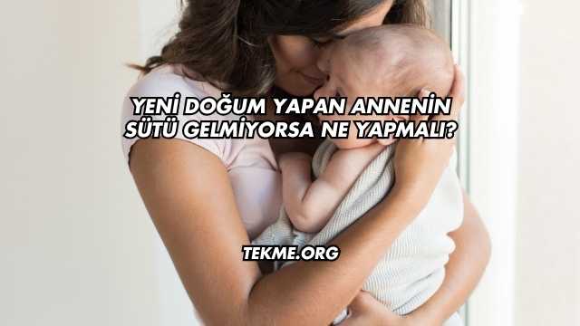 Yeni Doğum Yapan Annenin Sütü Gelmiyorsa Ne Yapmalı?