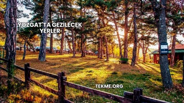 Yozgat'ta Gezilecek Yerler