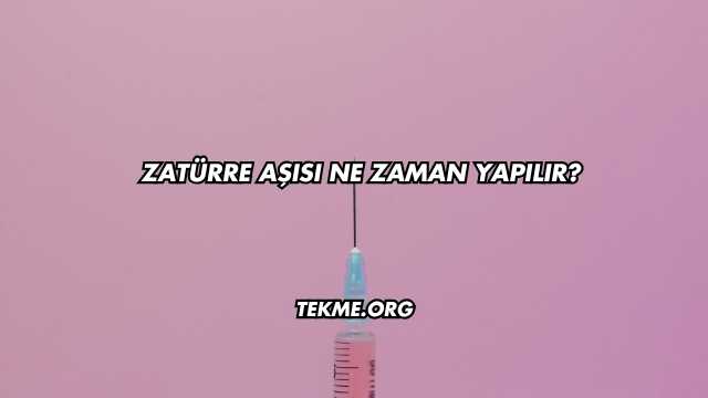 Zatürre Aşısı Ne Zaman Yapılır?