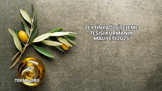 Zeytinyağı Şişeleme Tesisi Kurmanın Maliyeti 2025