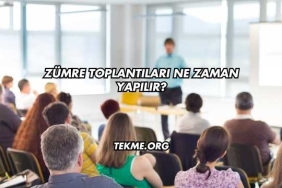 Zümre Toplantıları Ne Zaman Yapılır?