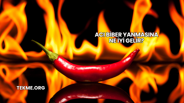 Acı Biber Yanmasına Ne İyi Gelir?