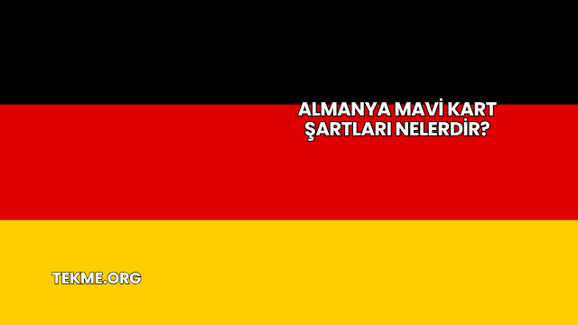 Almanya Mavi Kart Şartları Nelerdir?