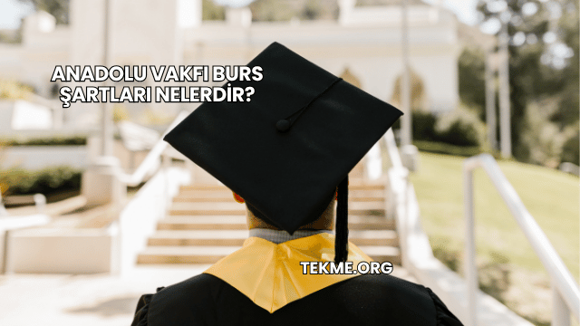 Anadolu Vakfı Burs Şartları Nelerdir?
