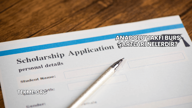 Anadolu Vakfı Burs Şartları Nelerdir?