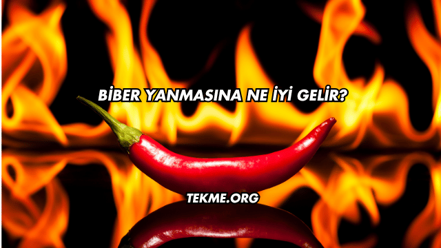 Biber Yanmasına Ne İyi Gelir?