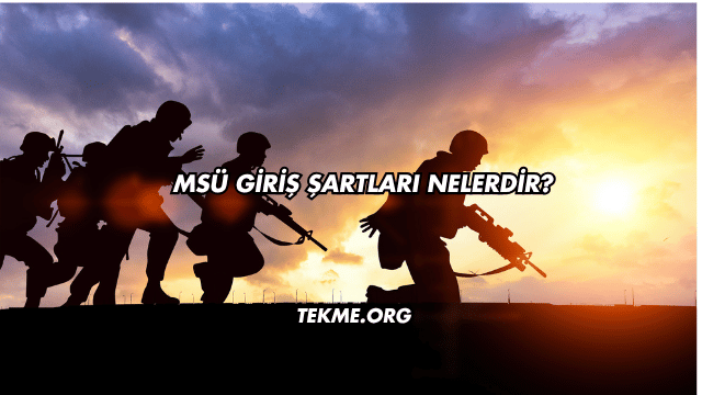 MSÜ Giriş Şartları Nelerdir?