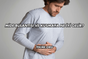 Mide Bulantısı ve Kusmaya Ne İyi Gelir?