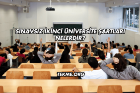 Sınavsız İkinci Üniversite Şartları Nelerdir?
