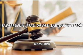 Tasarrufun İptali Davası Şartları Nelerdir?