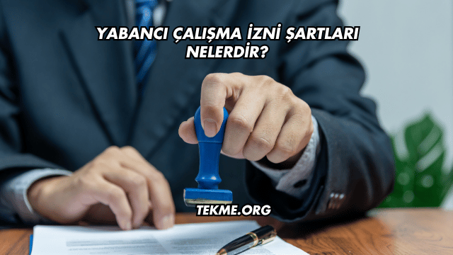 Yabancı Çalışma İzni Şartları Nelerdir?