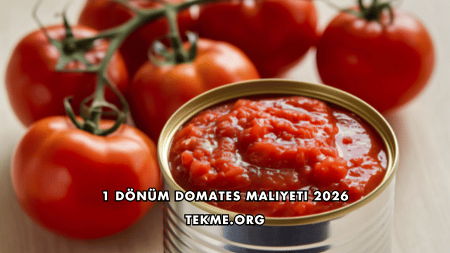 1 Dönüm Domates Maliyeti 2026