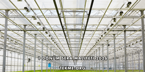 1 Dönüm Sera Maliyeti 2026