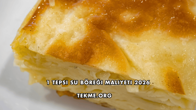 1 Tepsi Su Böreği Maliyeti 2026