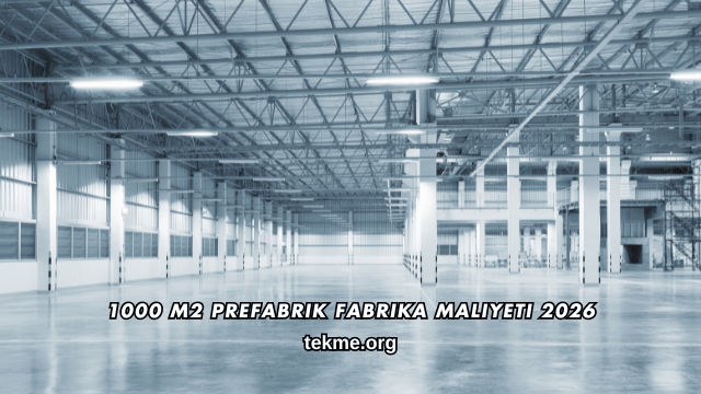 1000 m2 Prefabrik Fabrika Maliyeti 2026