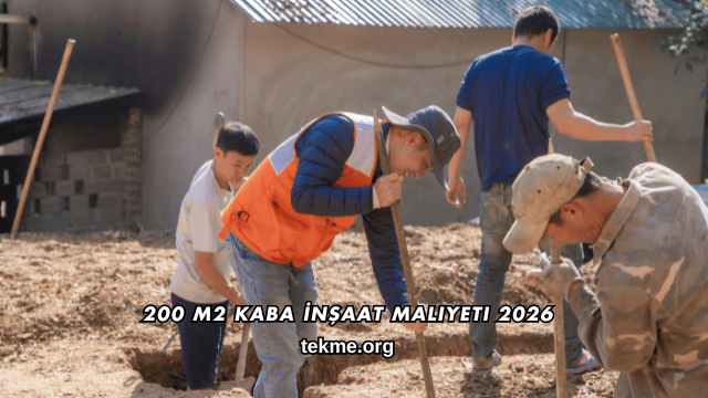 200 m2 Kaba İnşaat Maliyeti 2026