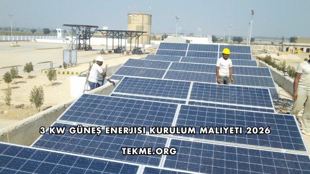 3 kW Güneş Enerjisi Kurulum Maliyeti 2026